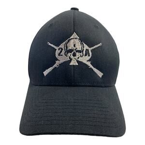 Ace of Spades Skull Black Gray Flexfit Baseball Cap Hat
